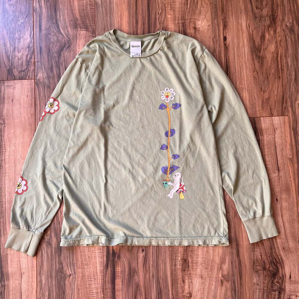 Rip N Dip Plant Based Long Sleeve T-Shirt Pistachio